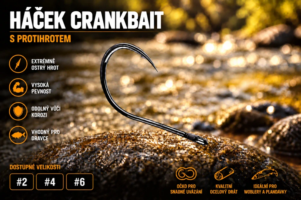 PŘÍVLAČOVÉ HÁČKY CRANKBAIT #6