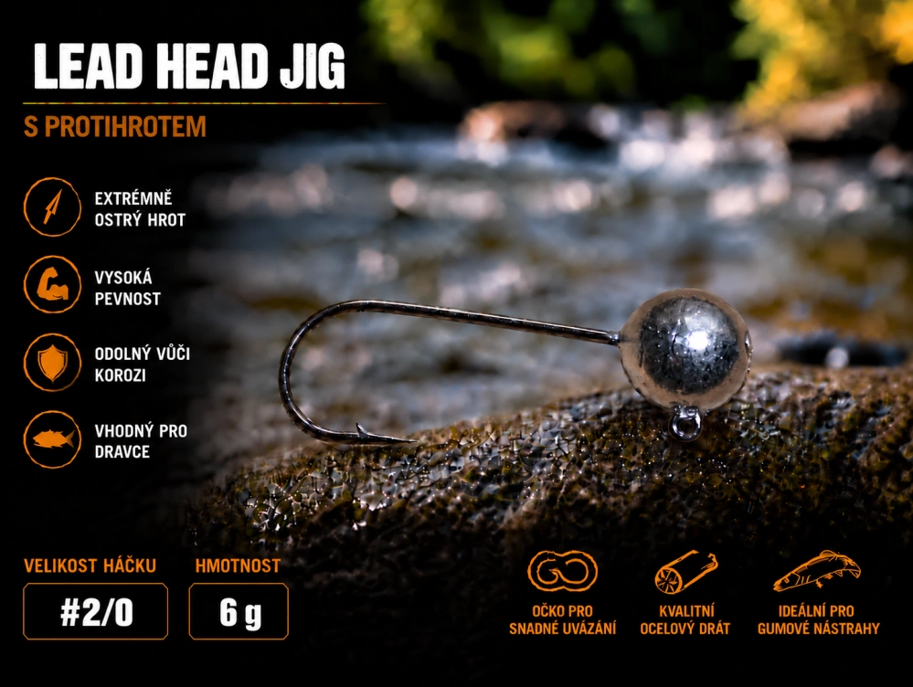 OLOVĚNÝ JIG VMC velikost #2/0 / 6g