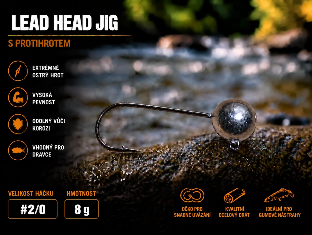 OLOVĚNÝ JIG VMC velikost #2/0 / 8g